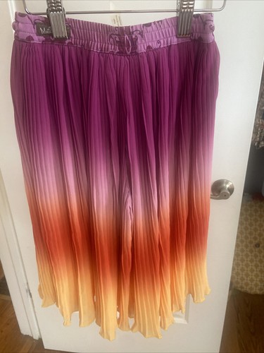MATILDA JANE Enchanted Garden Sunset Pleated Wide-Leg Cropped Pants Size 4 - Picture 8 of 8