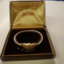 RARE 1950's "Lord Elgin  GF Art Deco Men's Watch" Manual Wind in beautiful Case