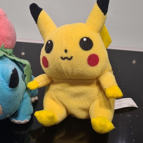 Pokemon vintage 1998 1999 Pikachu & Ivysaur peluche giocattolo morbido Nintendo - Foto 2 di 16