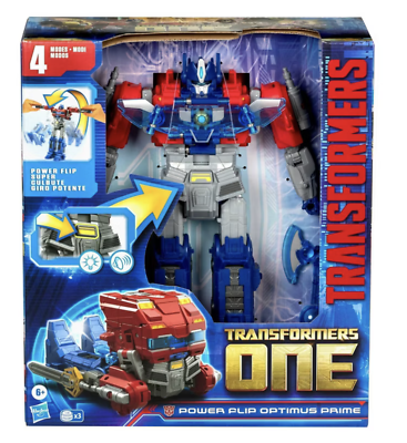 Transformers One Power Flip Optimus Prime Action Figure Toy New