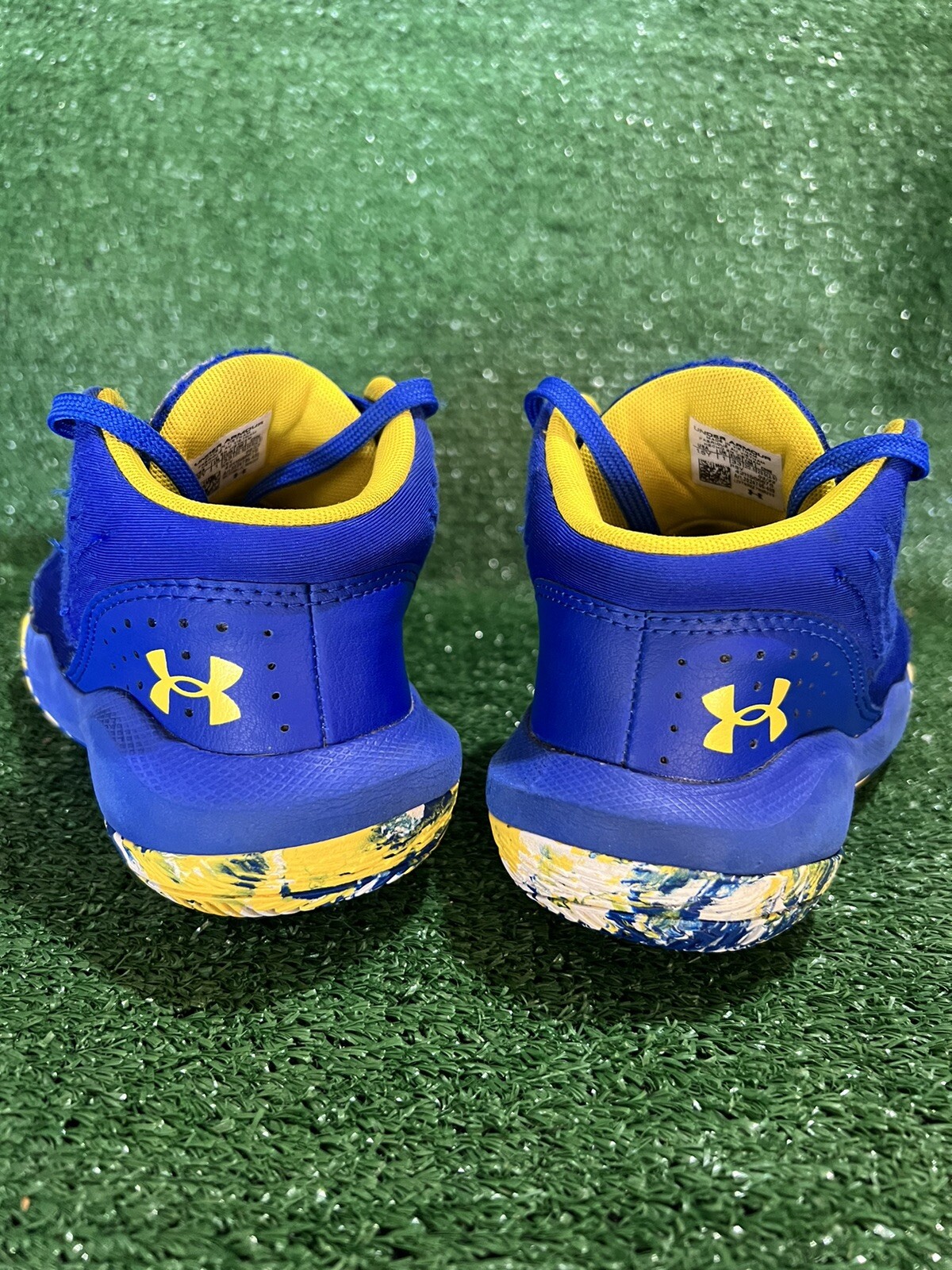 Under Armour Steph Curry Boys Jet 21 Shoes Youth Size 2 Blue And Yellow