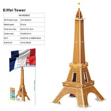 3D Jigsaw Puzzle Eiffel Tower Famous Building Paper Model Kit for Kids  Adults