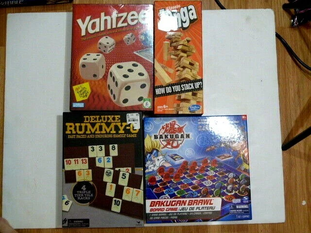 Large lot 18 x board games: Scrabble, Monopoly, Jenga, Rummy, Yahtzee | eBay