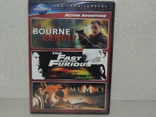 Bourne Identity / The Fast & the Furious / The Mummy (DVD-3 movie set) ~ New!