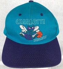 vintage 90s CHARLOTTE HORNETS SNAPBACK HAT nba basketball