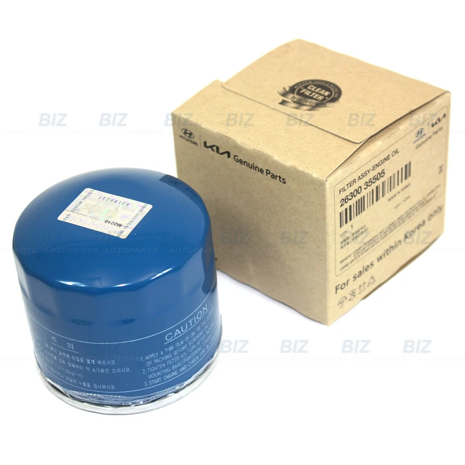 10 PCS Genuine Oil Filters w/ Washers for 1986-2025 HYUNDAI KIA OE# 26300-35505 — 第 4/4 张图片