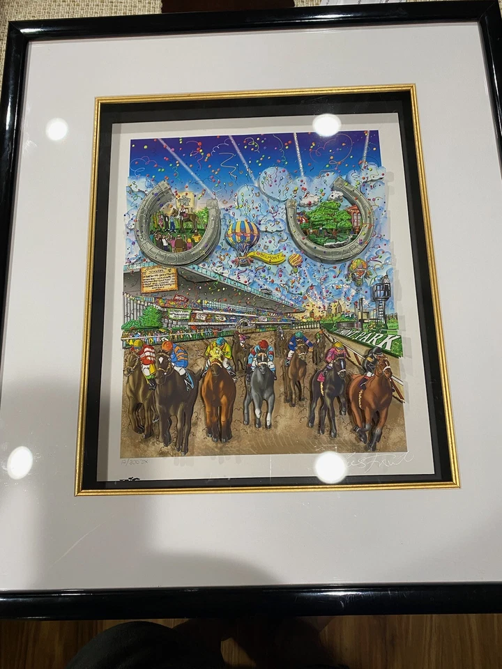Charles Fazzino 2005 Belmont Stakes, Limited Edition 3-Dimensional Pop Art! - Image 3 of 4