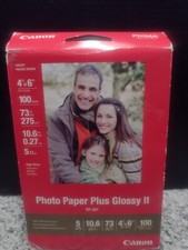 Canon Pixma Photo Paper Plus Glossy II. 4x6 100 Sheets Of Cannon Photo Paper NEW