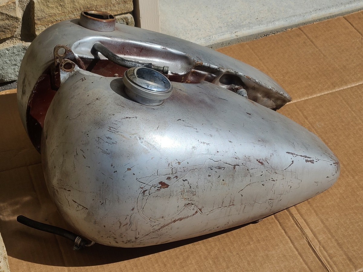 Vintage HARLEY DAVIDSON Shovelhead OEM Split Fuel Petro Gas Tank