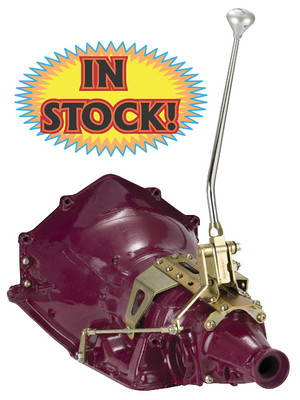 Lokar CMC6AM - Case Mount Single Bend 23'' Shifter for C6 w/Brushed Mushroom Knob