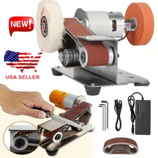 Mini Electric Belt Sander DIY Polishing Grinding Machine Cutter Edges Sharpener