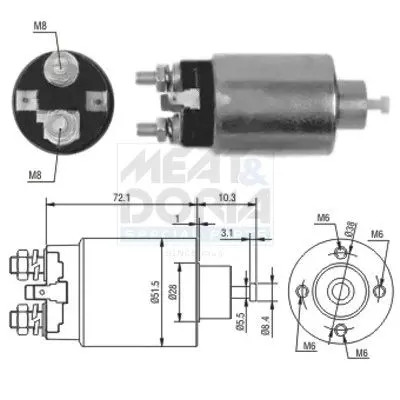 Magnetschalter, Starter 46095 MEAT & DORIA für HYUNDAI MITSUBISHI