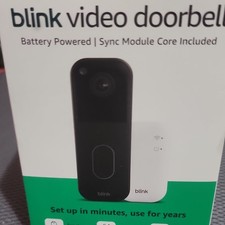 Blink Video Doorbell 2nd Gen Battery Powered Night Vision Black Sync Module