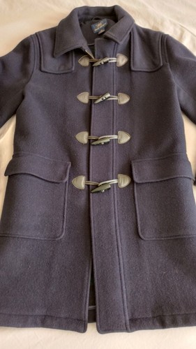 Brooks Brothers Duffle Coat Navy Blue Horn Toggle Wool Jacket Men’s Small - Picture 7 of 20
