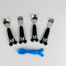 Mickey Mouse Kids Meal Spoons Forks Feeding Utensils For Feeding