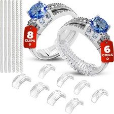Ring Sizers for Loose Rings 8 EasyClip Ring Adjusters and 6 Coil Adjusters ...