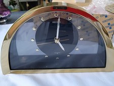 Vtg Seiko Gold Tone Case Smoke Tinted Glass Q...