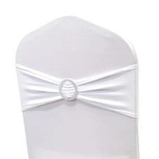 Chair Sashes Spandex Stretch Chair Bows with Buckle Slider for Wedding Party ...