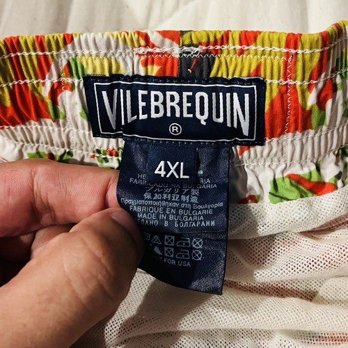 Vilebrequin Red Floral Hawaiian Gecko Swim Trunks Shorts Men’s Size XL - Picture 3 of 4