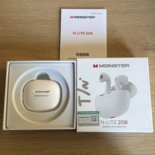 Monster N-Lite 208 Wireless Earbuds Bluetooth 5.4 Built-in Mic.