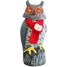 Solar Owl with, Glowing Eyes, Rotating Head, Hoot Sound, Motion Detector and