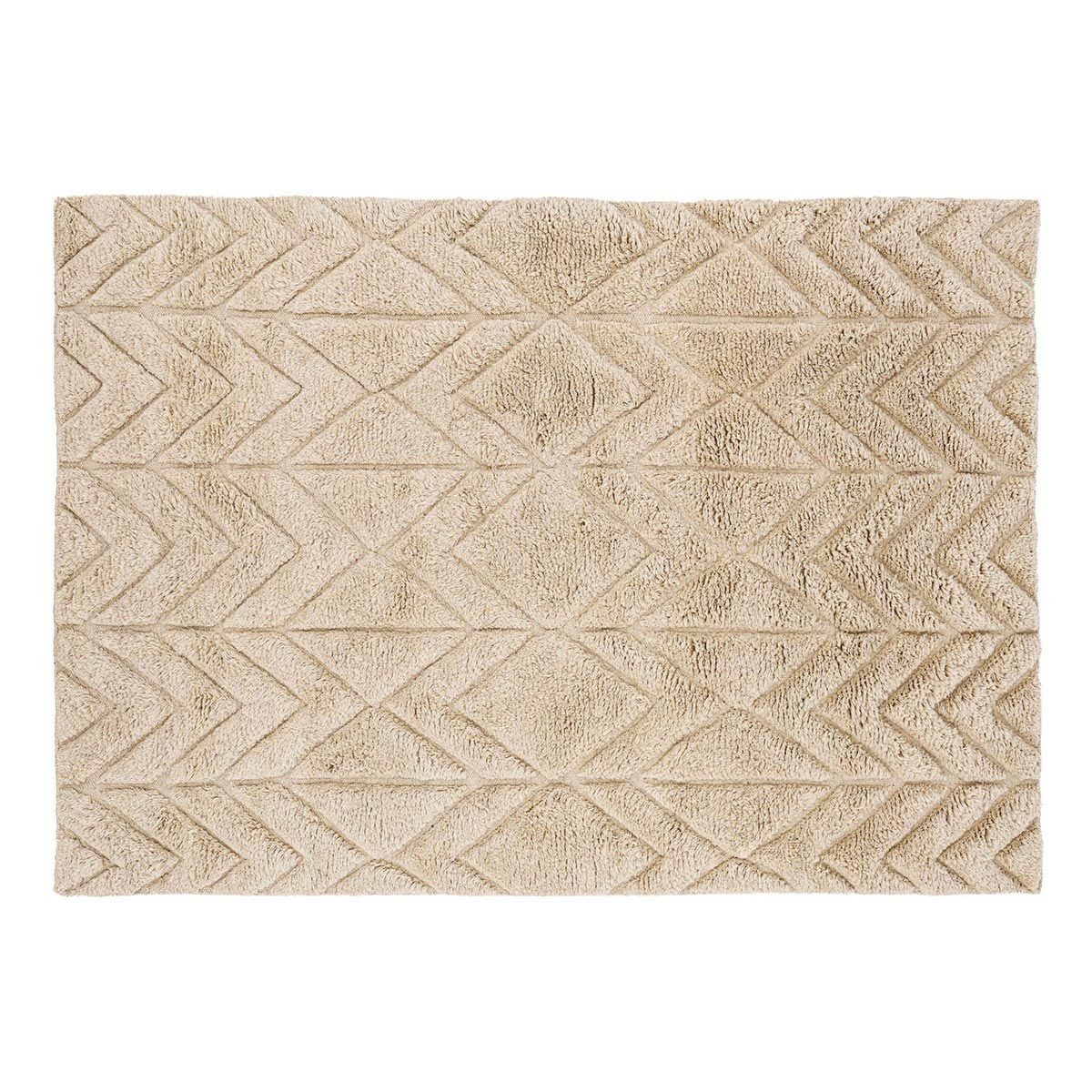 Tapis déco en laine Zoe 200x300cm beige pour transformer votre salon en un cocon chaleureux