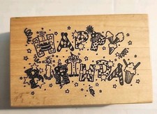 HAPPY BIRTHDAY Rubber Stamp PSX G-020 Made in USA
