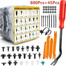 845pc-100Pc Car Fastener Clip Kit Fender Rivet Clip Auto Body Push Retainer New