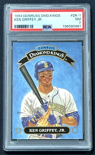 1993 DONRUSS DIAMOND KINGS KEN GRIFFEY JR PSA 7