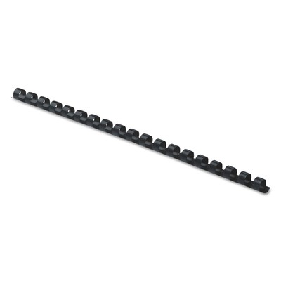 Fellowes Plastic Binding Combs, Round Back, 5/16'', 40 Sheet Capacity, Black, 25