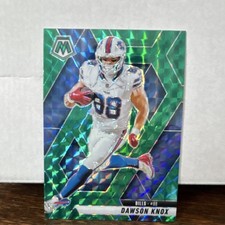 Panini Mosaic 2025 Dawson Knox Green Mosaic Prizm #70 Buffalo Bills NFL Card