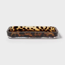Colored Glass Tortoise Bath Tray: Tortoiseshell, Spot Clean