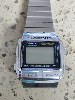 90s CASIO DB-580 (MODULE 1425)   DATA BANK 50 Telememo 50  WATCH NOS