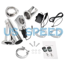 3" Stainless Steel Electric Exhaust Valve Y Pipe Kit with Remote Switch