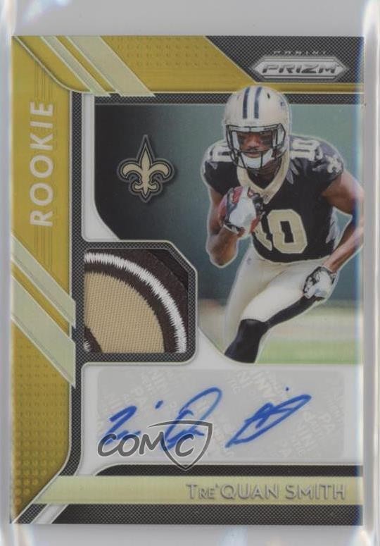 Tre'Quan Smith Panini Prizm Rookie Patch Autographs #RPATS Gold