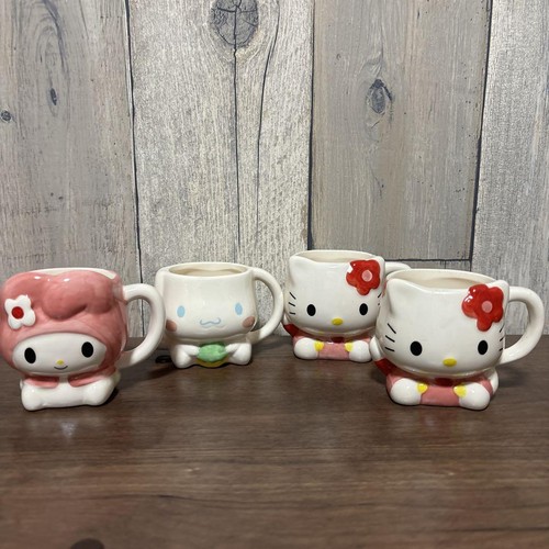 Juego de 4 tazas Sanrio JPN Ministop edición limitada modelo raro muy buen estado coleccionables