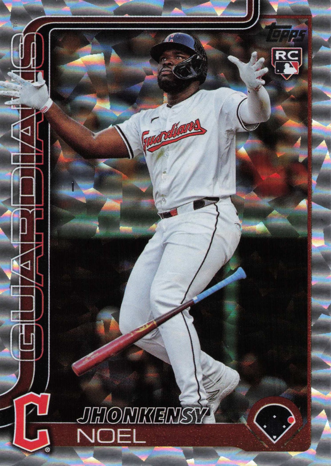 Jhonkensy Noel #24 2025 Topps Silver Crackle Foilboard