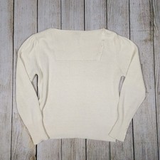 Vintage 70s Penrose Ivory Angora/acrylic Sweater L 