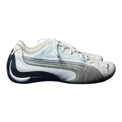 De Colección Y2K Puma Speedcat Mostro Sparco Tenis Blanco Negro Plata Para hombres Talla 11 Gato - Imagen 3 de 9