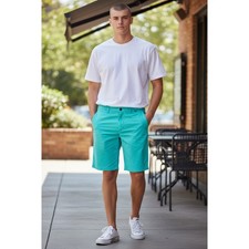 Hurley Phantom Walkshorts Mens Teal Turquoise Chino Flat Front Casual Shorts