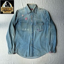 Hysteric Glamour Men Vhtf Early Denim Shirt Damage Limited Edition Collection Pi