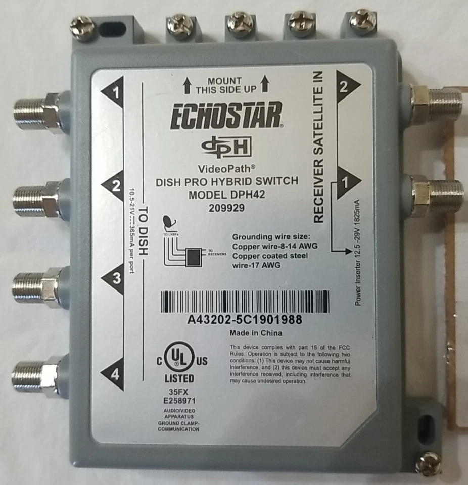 EchoStar Dish Pro Hybrid Switch DPH42 Reman MultiSwitch - Image 2 of 4