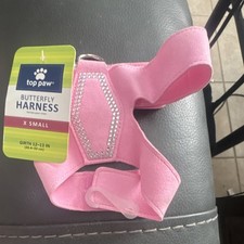 Top Paw Butterfly Soft/Vest Adjustable Dog Harness XS Pink Fabric