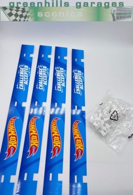 Greenhills Scalextric Hot Wheels Barries x 4 & Clips x 20 - NEW - MACC1030