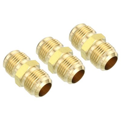 1/2'' männlich x 1/2'' männlich Messing Flare Union Connector, 3 Stück Gas Adapter