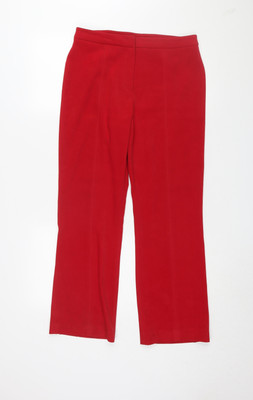 Bay Damen rot gerade Hose Größe 12