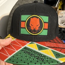 New Black Panther Snapback Men's Black Red Yellow Flat Bill Marvel Comic Hat Cap