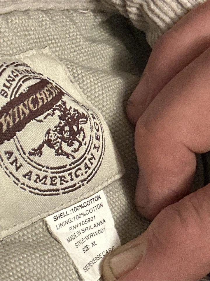 Winchester XL WRW001 Hermoso Abrigo de Invierno Color Hueso Forrado, Estilo Vaquero Bonito Foto 4 de 4