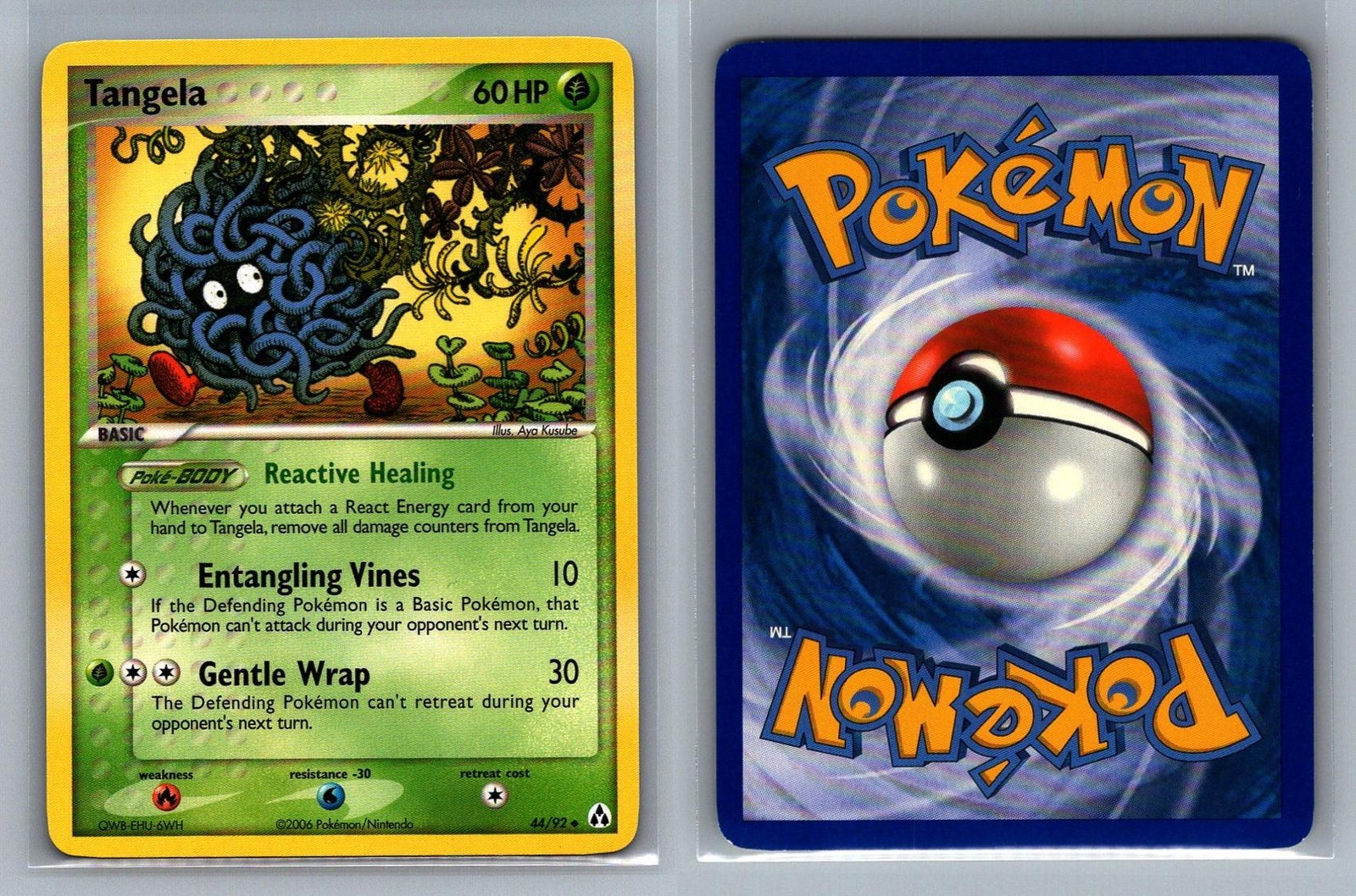 Tangela #44/92 Legend Maker Vintage Pokemon Card - NM
