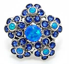 3CT Heat Treated Kyanite 925 Sterling Silver Vintage Art Ring Sz 8 F7-1
